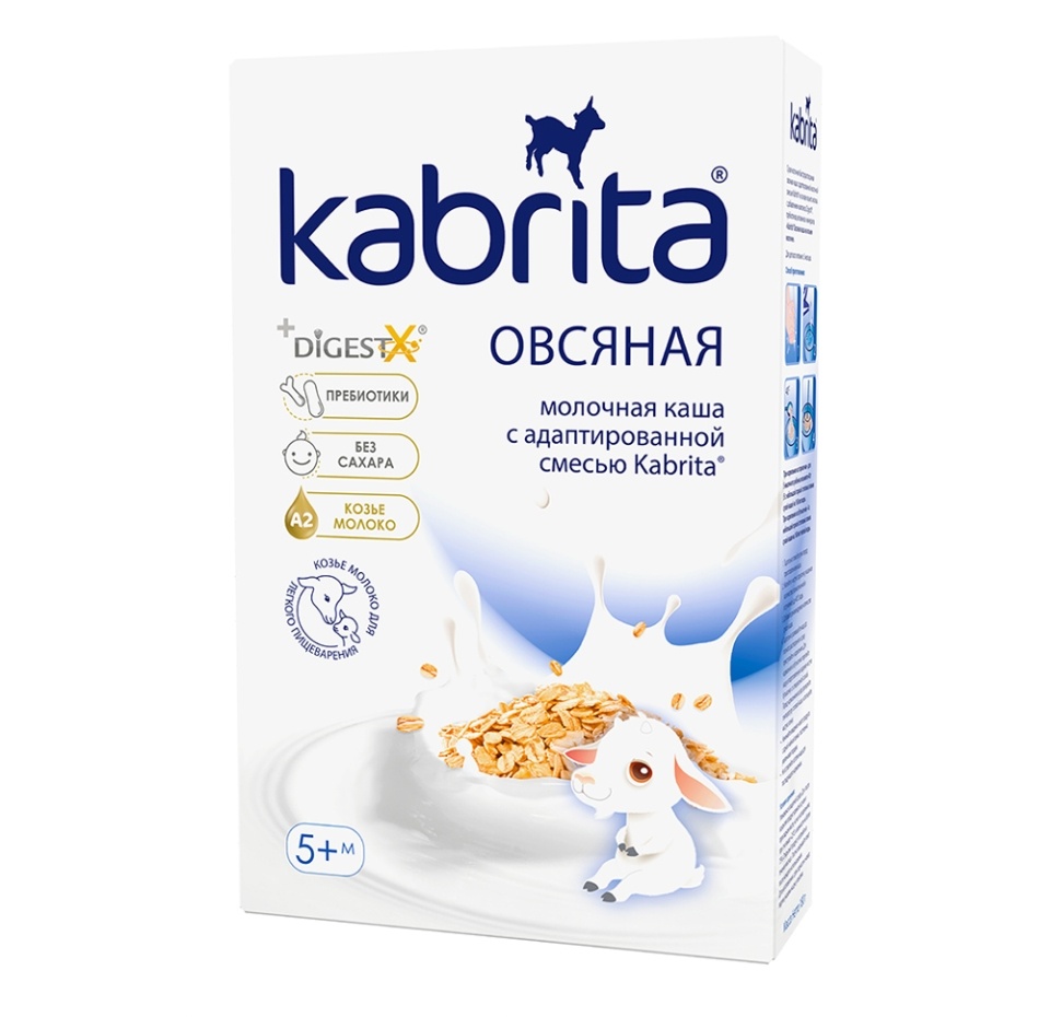 

Каша Kabrita овсяная на козьем молоке с 5 месяцев 180 г