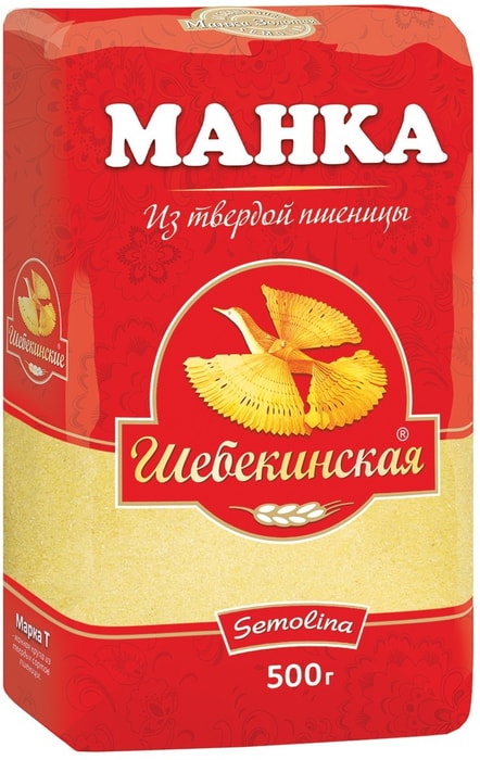 

Крупа манная Шебекинская из твёрдой пшеницы 500 г