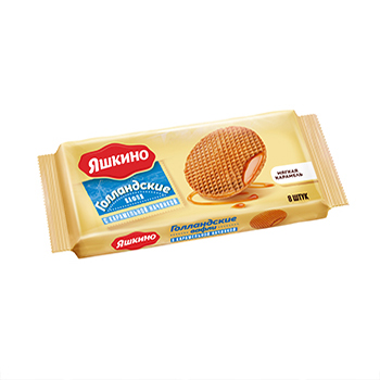 

Вафли Яшкино Голландские с карамельной начинкой 290г Россия