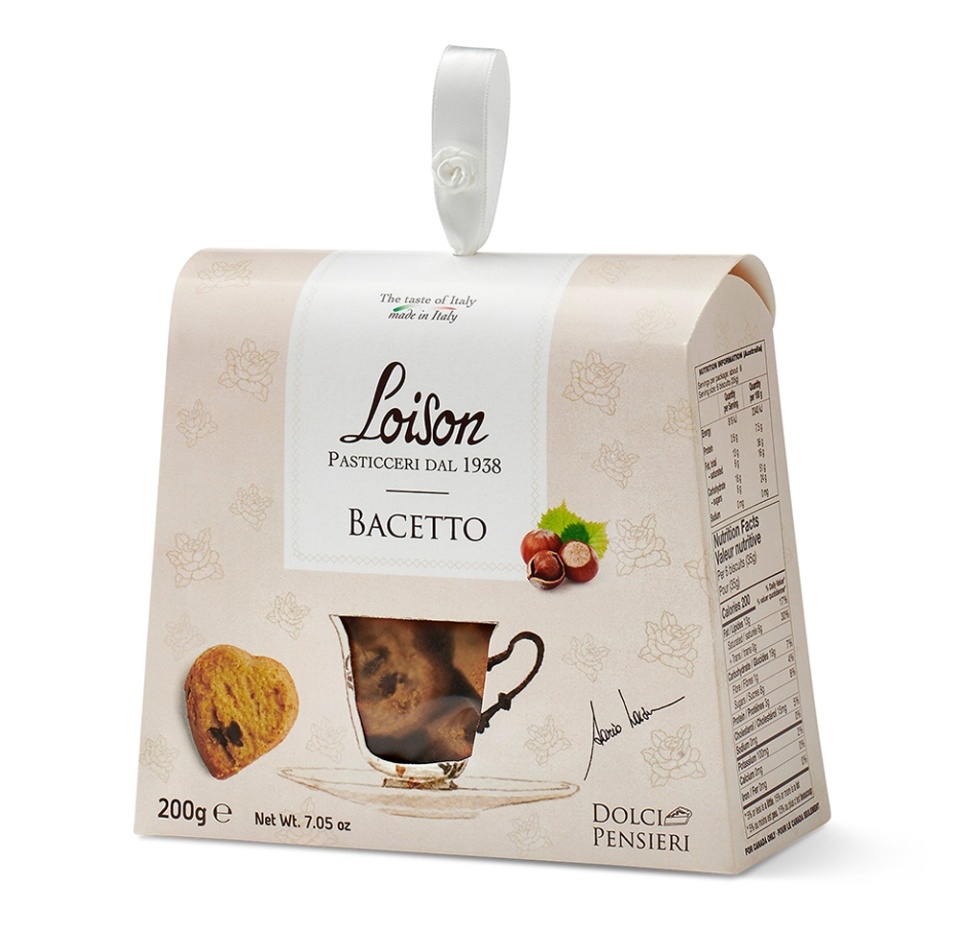 

Печенье Loison Bacetto с кусочками шоколада и со вкусом пьемонского фундука 200 г