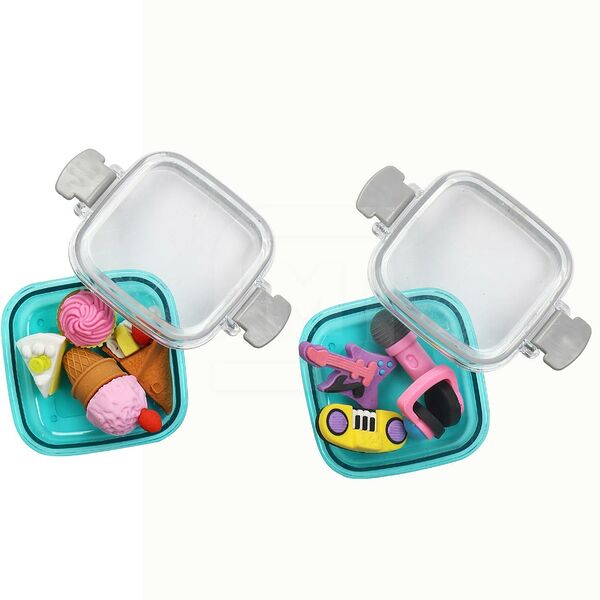 Набор фигурных ластиков 4 шт дизайн в ассортименте