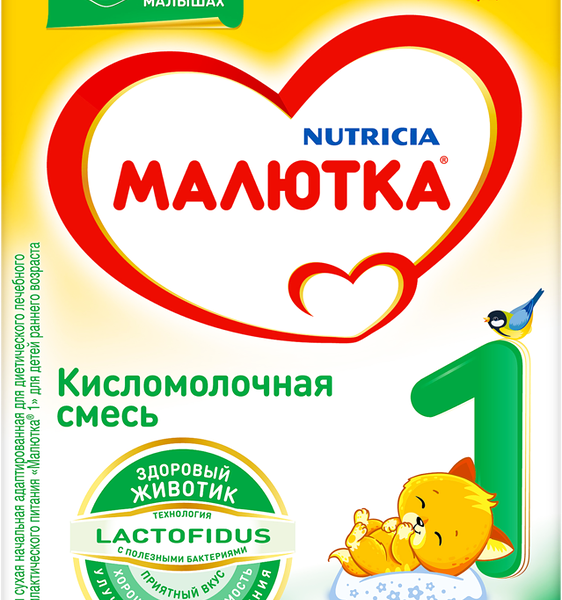 Смесь сухая кисломолочная Малютка c 6 мес