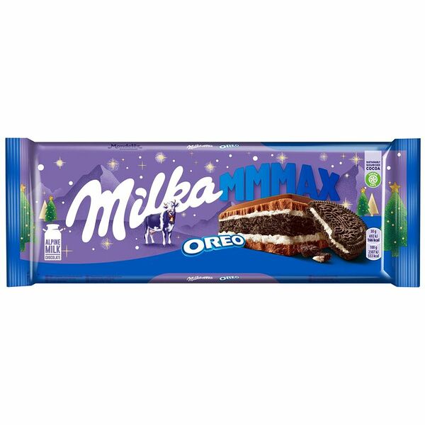 Шоколад молочный Milka с начинкой со вкусом ванили и печеньем Орео, 300г