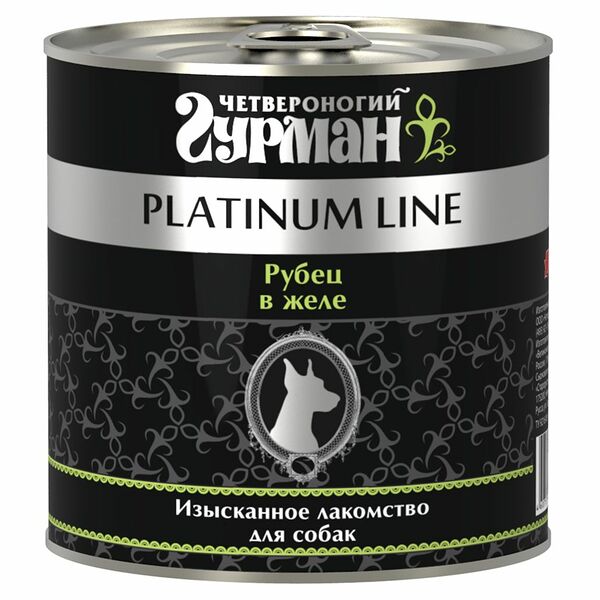 Корм для собак ЧЕТВЕРОНОГИЙ ГУРМАН Рубец говяжий в желе конс. 240г (упаковка - 12 шт), 2880г