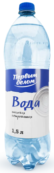 Вода питьевая Первым делом газированная
