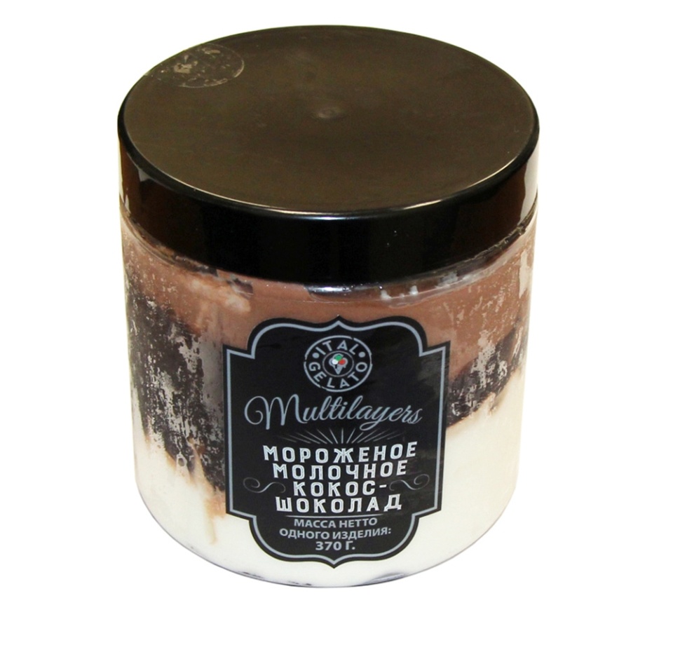 

Мороженое молочное «Кокос — шоколад», Italgelato, 370 г, Италия, БЗМЖ