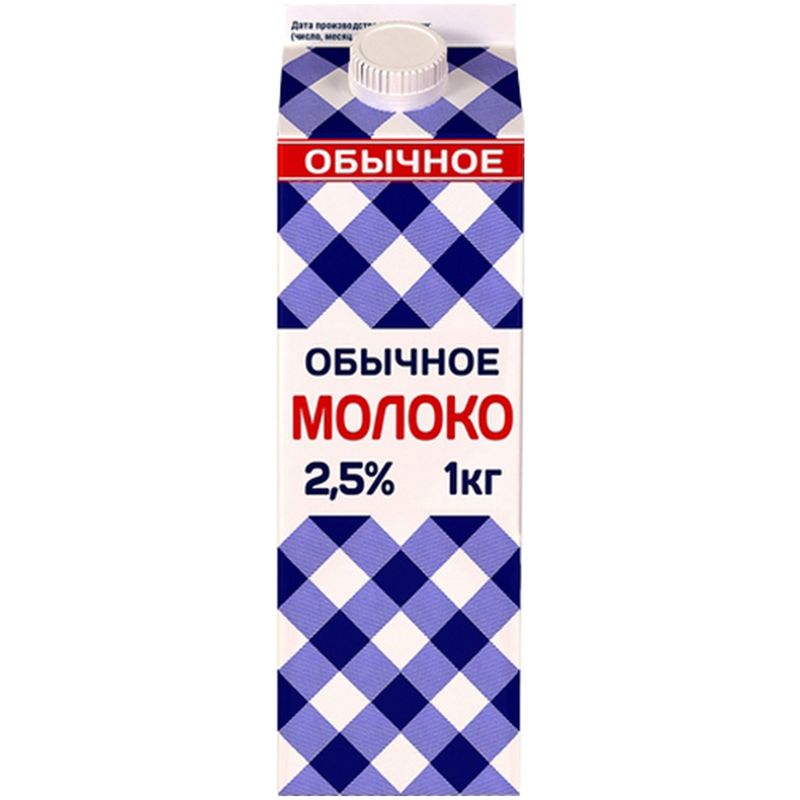 

Молоко Хладокомбинат Обычное питьевое пастеризованное 2.5% 1 кг