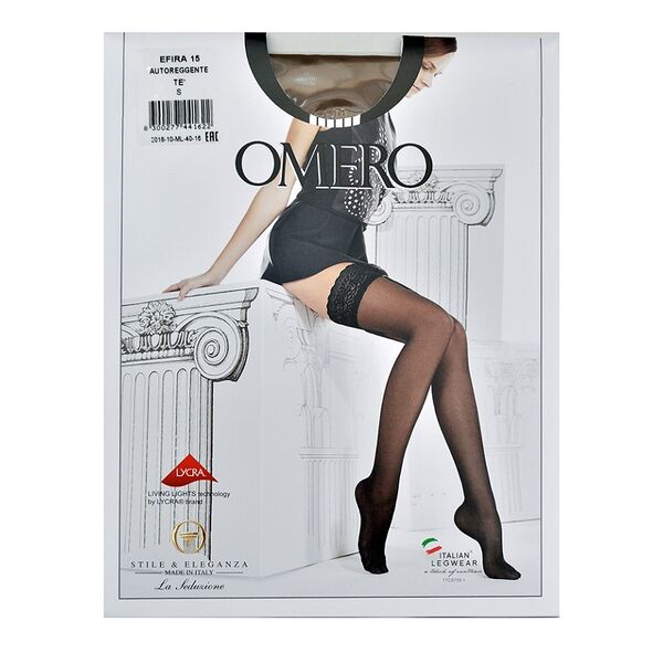Чулки Omero Efira autoreggente цвет te 15 den размер S Италия