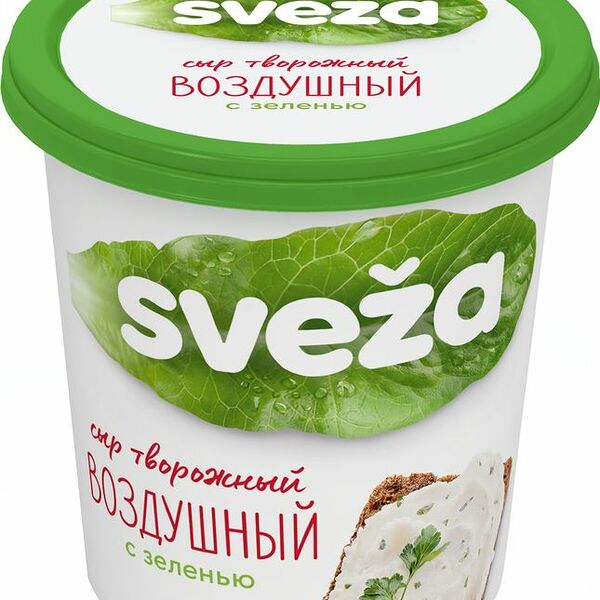 Сыр творожный Савушкин Sveza воздушный с зеленью 60% 150г