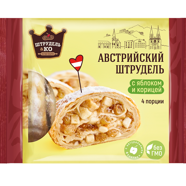 Штрудель Австрийский Штрудель&Ko с яблоком и корицей 280г