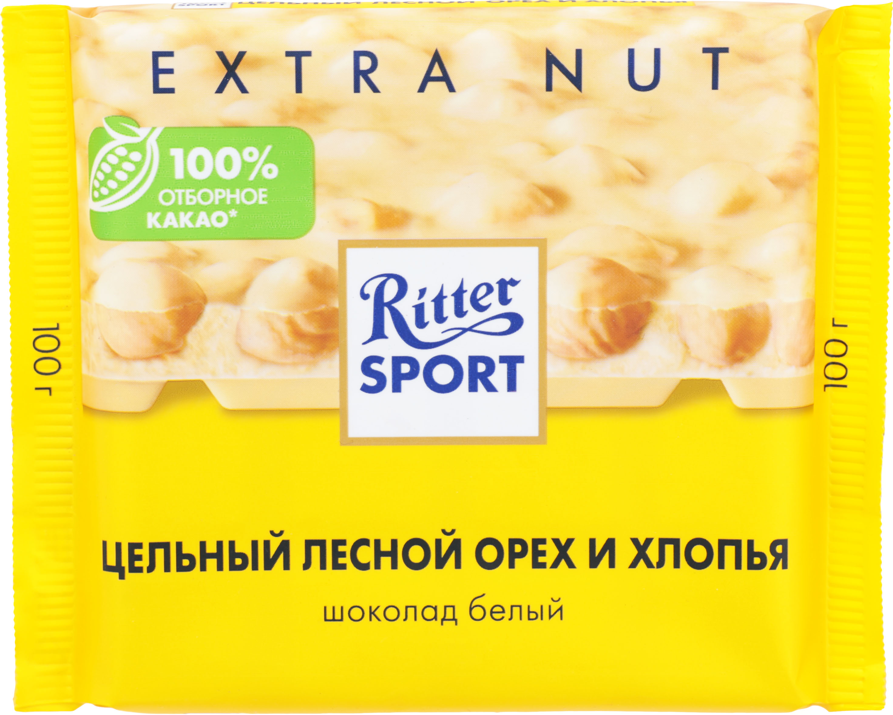 

Шоколад Ritter Sport Белый Цельный лесной орех и хлопья