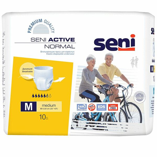 Трусы Seni active normal 10 шт размер M впитывающие для взрослых