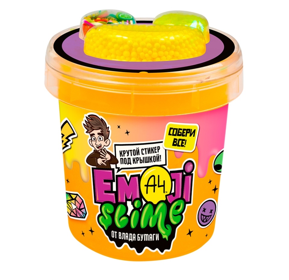 

Игрушка Slime Emoji-slime Влад А4 оранжевый 110 г