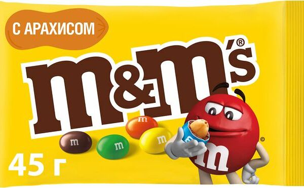 Драже M&M's с арахисом в ассортименте 45г