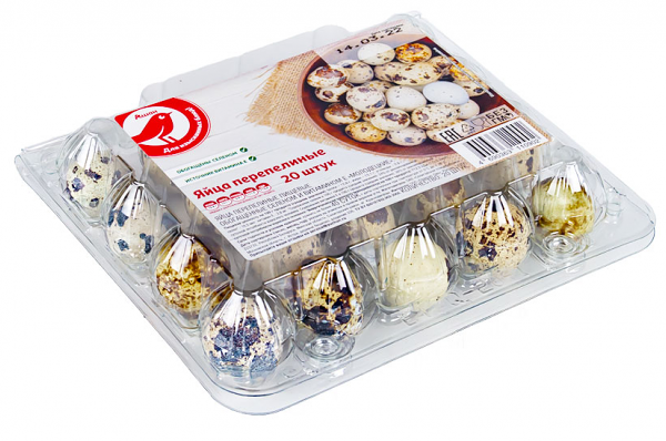 Яйца перепелиные АШАН Красная птица, 20 шт