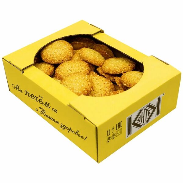 Печенье Кунжутный грильяж ТМ Контек 300 г