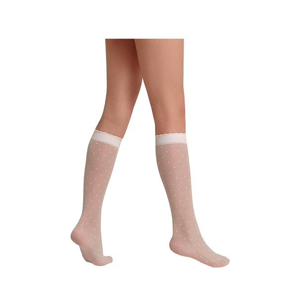 Получулки (гольфы) Conte Dots р.18 Bianco 1 пара