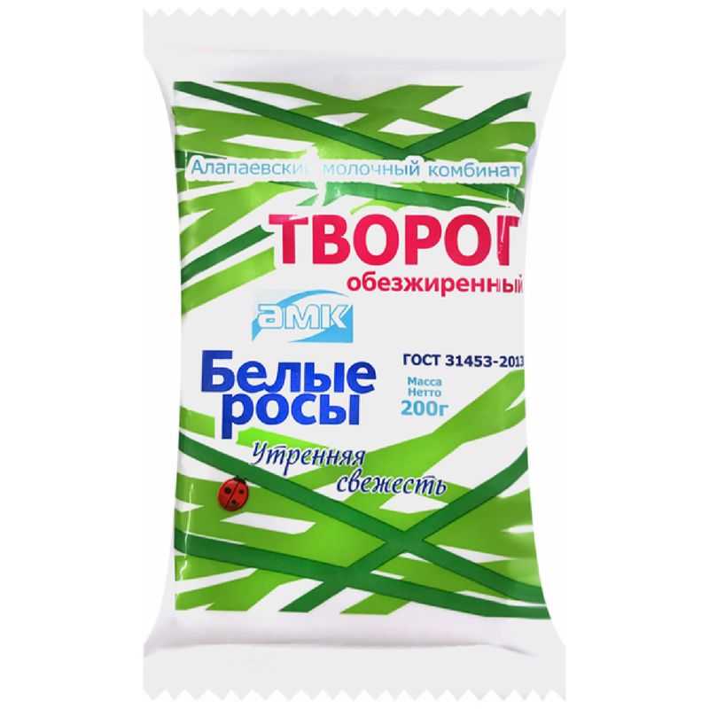 

Творог Белые Росы обезжиренный, 200 г