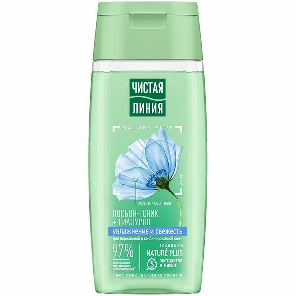Лосьон-тоник для лица Чистая линия Освежающий василек