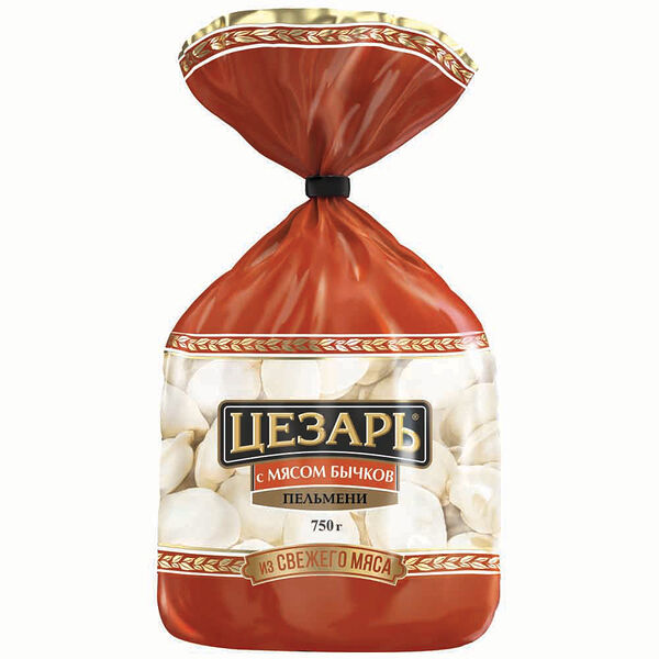 Пельмени из свежего мяса Цезарь с мясом бычков