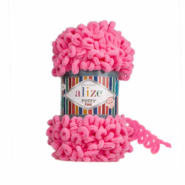 Пряжа Alize 'Puffy Fine' 100г 14м (100% микрополиэстер)(121 леденец)