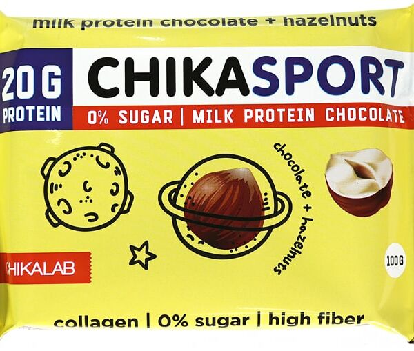 Шоколад Chikalab  молочный с фундуком 100г