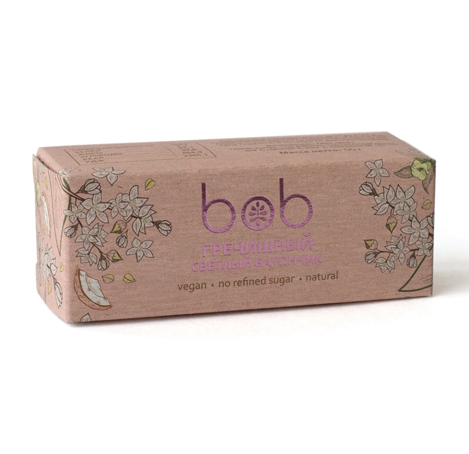 

Гречишный светлый батончик Bob Vegan Natural no sugar 50 г