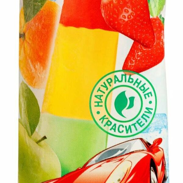Фруктовый лед Лакомство Колибри Огонек трехслойный яблочный с ароматом апельсина и клубники