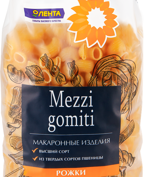 Макароны ЛЕНТА Рожки группа А высший сорт