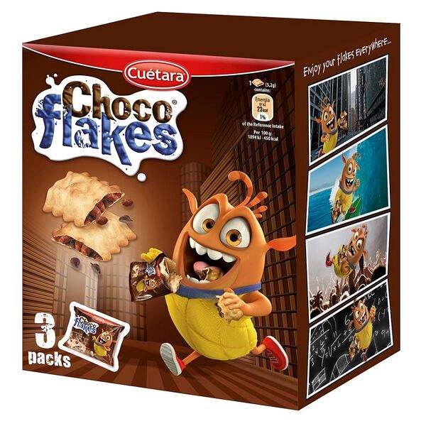 Готовый завтрак подушечки шоколадные с воздушным рисом Cuetara 150г, Испания