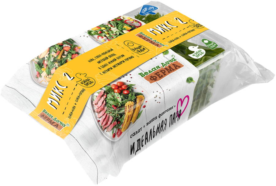 

Микс Белая Дача Микс 2 из свежих листьев салатов романо кейл 125 г