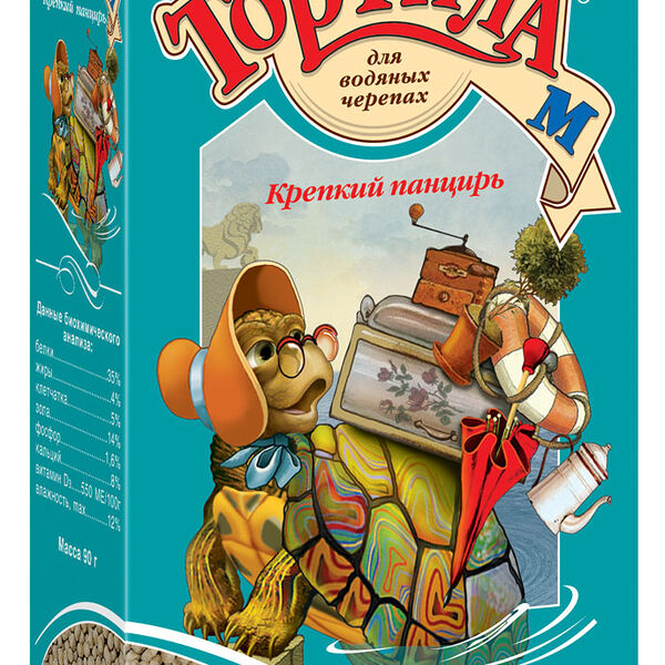 Корм для водяных черепах Зоомир Тортила-М крепкий панцирь