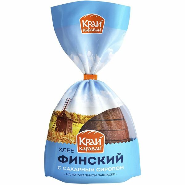 Хлеб Край Каравай Финский подовый нарезка, 400г