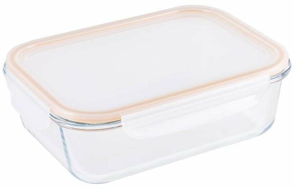 Контейнер стеклянный с герметич пластик крышкой