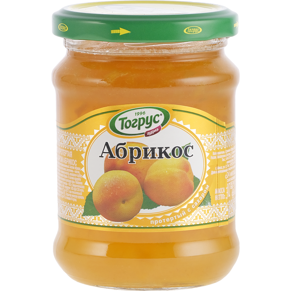 Ягода протертая с сахаром Абрикос 300г ст/бан Тогрус