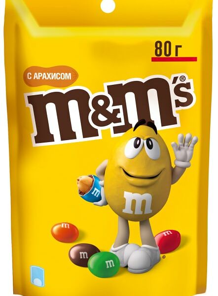 Драже M&Ms с арахисом 80г