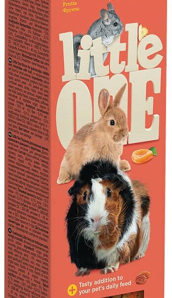 Little One Палочки для морских свинок, кроликов и шиншилл 2шт*55г Фрукты