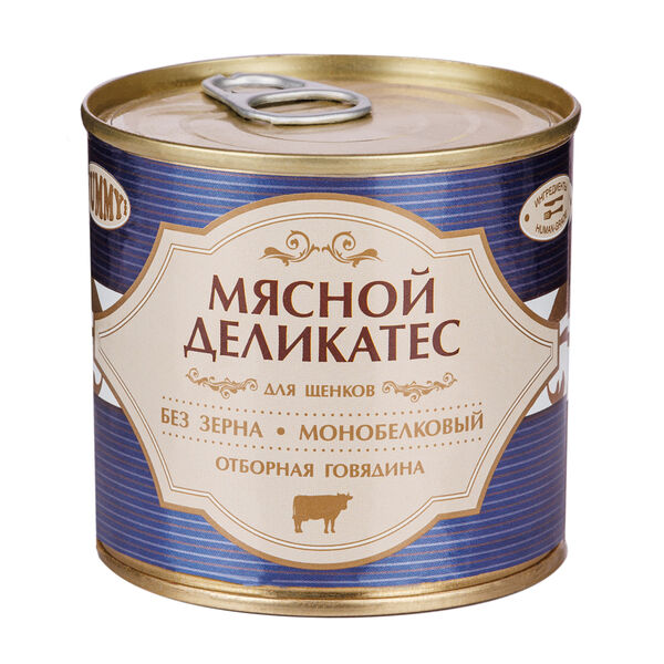 Yummy Мясной Деликатес консервы для щенков, с натуральной говядиной в желе