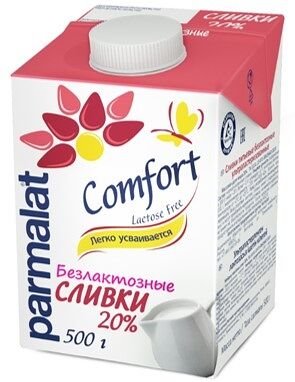 Сливки безлактозные 20% uht Parmalat Comfort