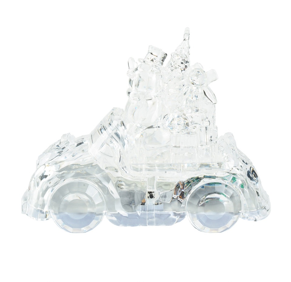 

Сувенир светящийся музыкальный Premier Decorations Машина с Сантой, прозрачный пластик 22.5 см, в ассортименте