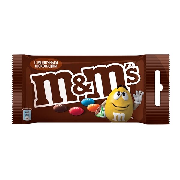 Конфеты M&M's драже c молочным шоколадом 45г
