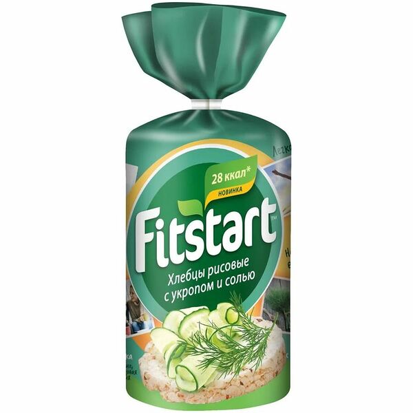 Хлебцы Fitstart рисовые укроп с солью 