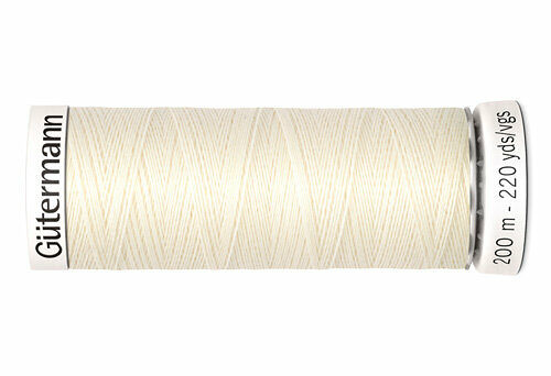 748277 Нить Sew-all для всех материалов, 200м, 100% п/э Gutermann(001 молочный)