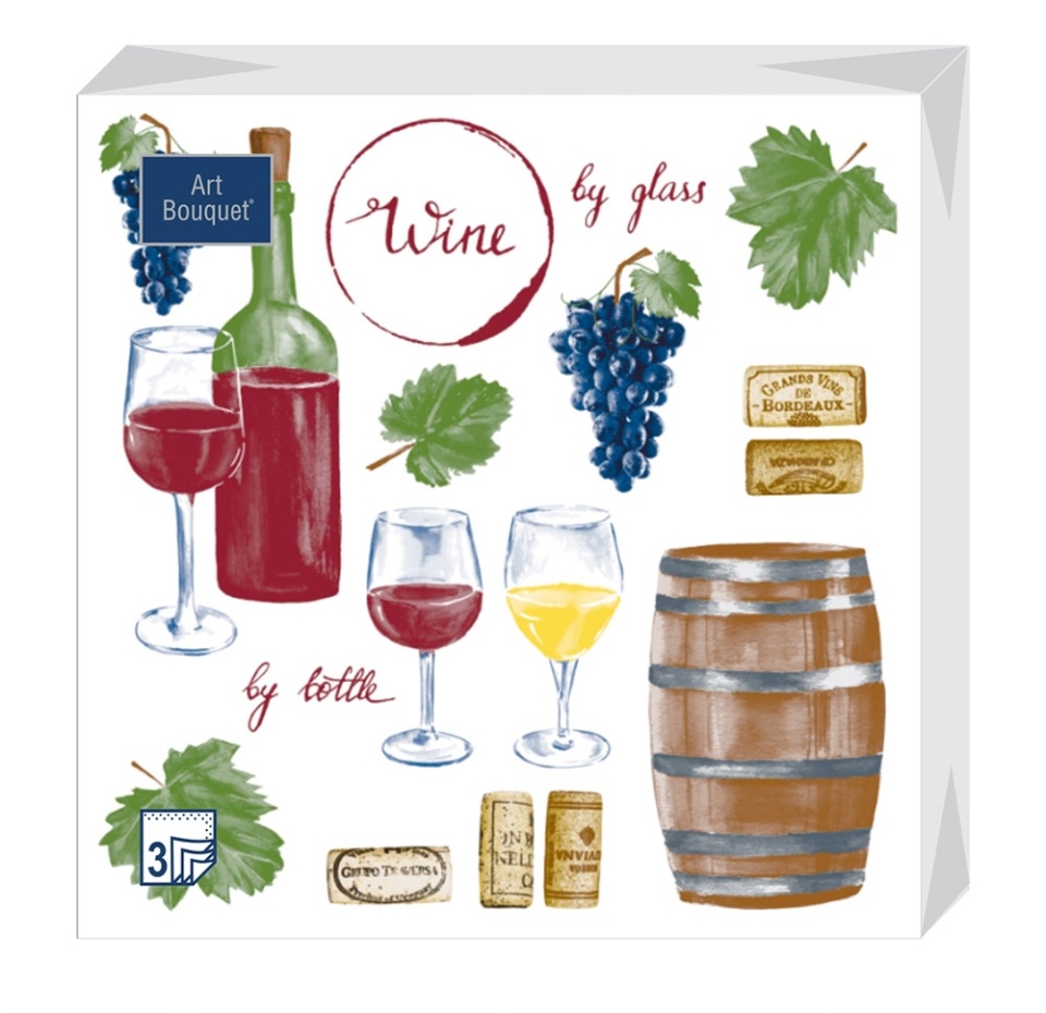 

Салфетки трехслойные Art Bouquet Виноград 33x33 см, 20 шт.