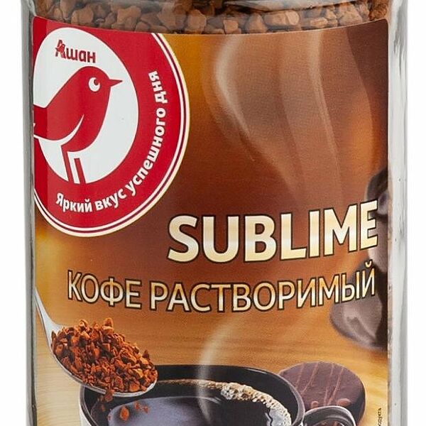 Кофе растворимый АШАН Красная птица сублимированный