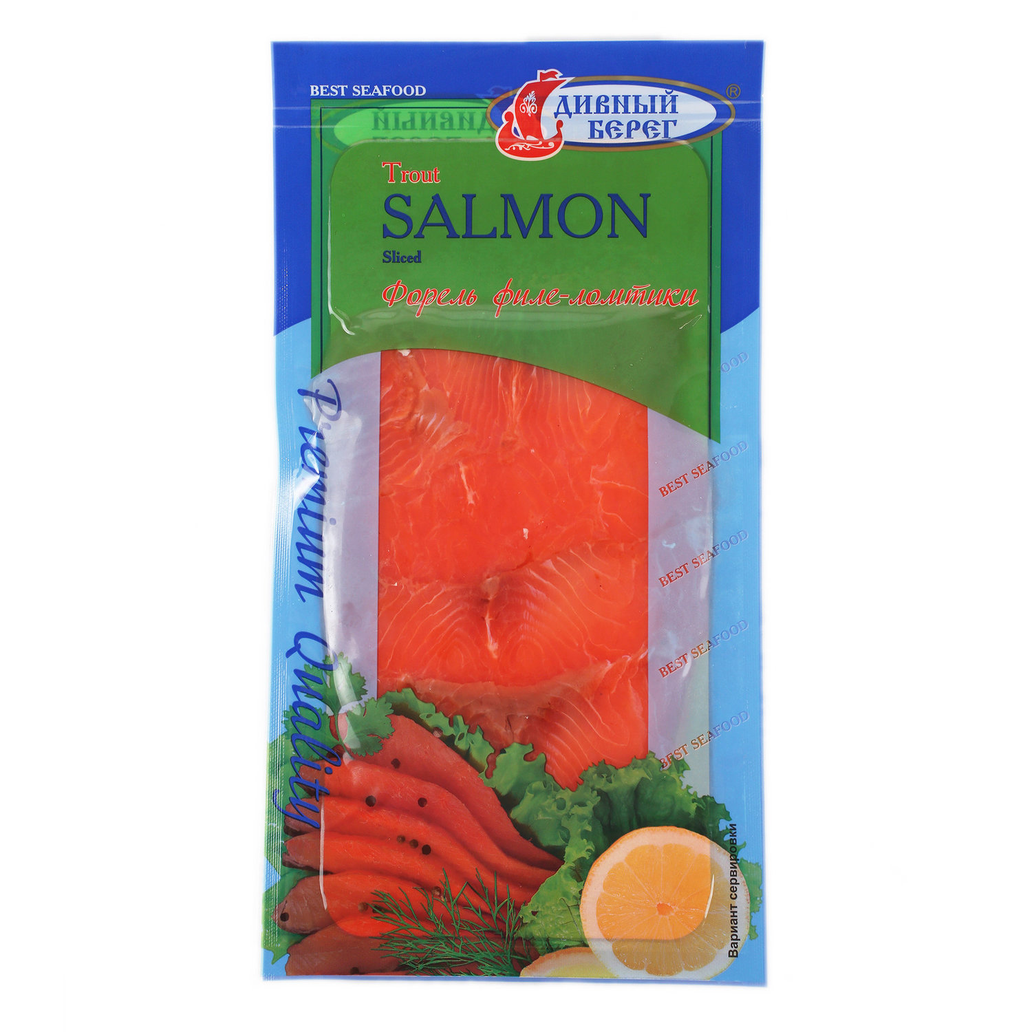 

Форель слабосоленая Дивный берег филе-ломтики 100 г