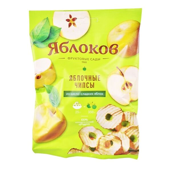 Чипсы яблочные Яблоков из кисло-сладких яблок