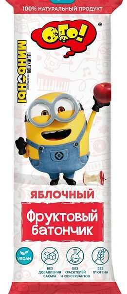 Батончик фруктовый Ого Яблочный 25г