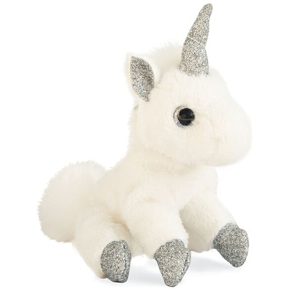 Игрушка-брелок Histoire Dours Единорог с серебристым рогом белый 12см Groupe DetC 1 шт Франция