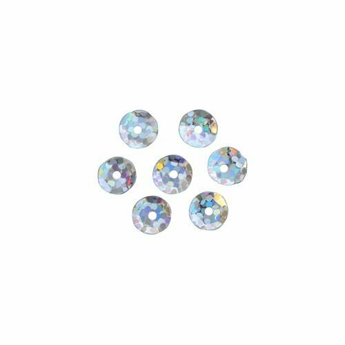 Пайетки граненые 6мм, ' Astra&Craft' 10г(50112 серебро голограмма),шт